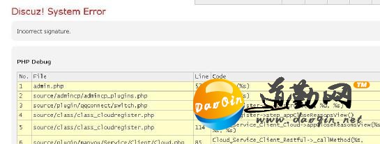 DISCUZBUGرQQʱʾINCORRECT SIGNATURE.Ľ취